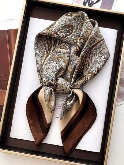 Brown Paisley Scarf