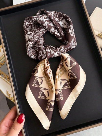 Chocolate Chain Floral Scarf