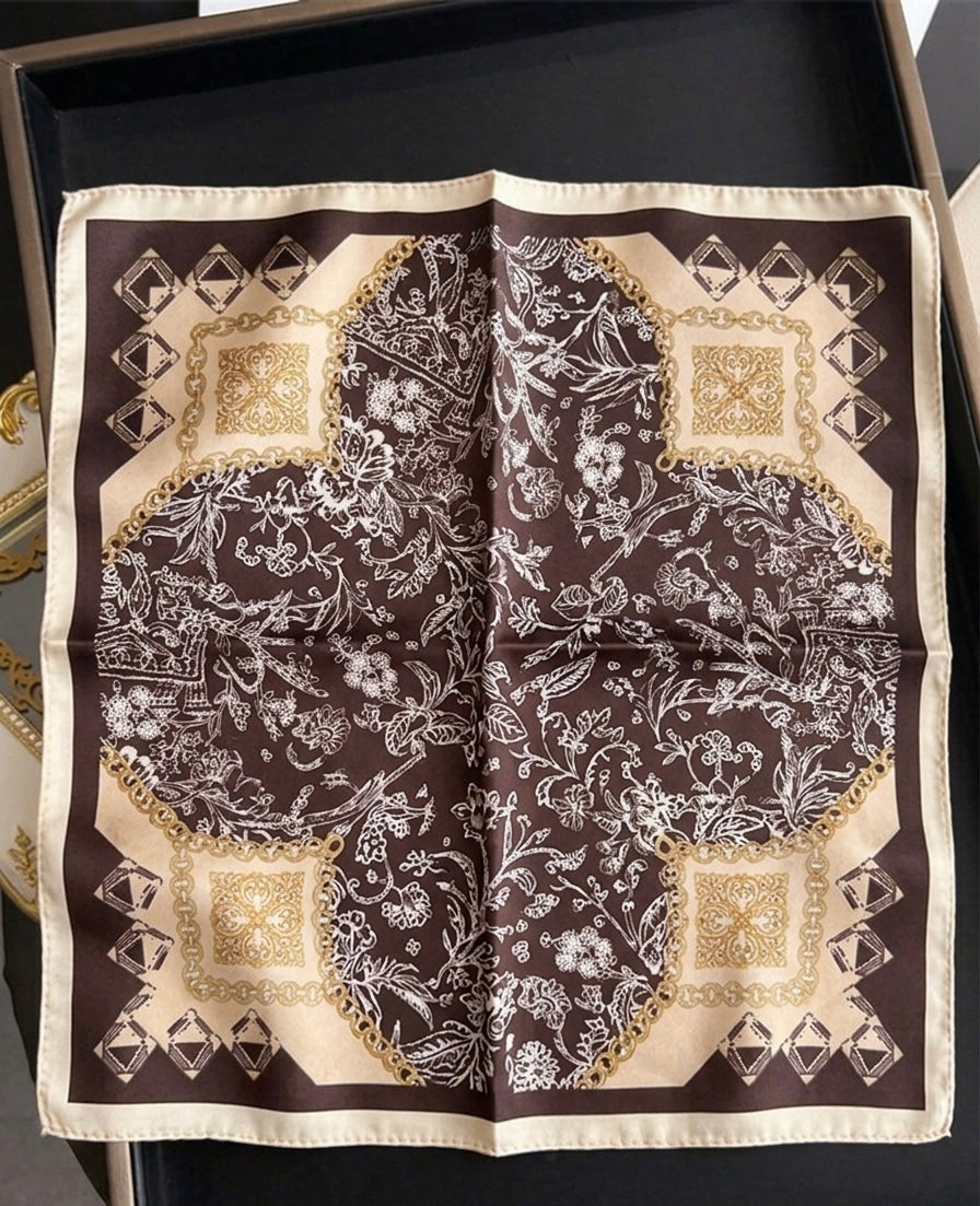 Chocolate Chain Floral Scarf
