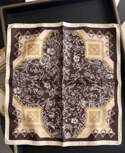 Chocolate Chain Floral Scarf
